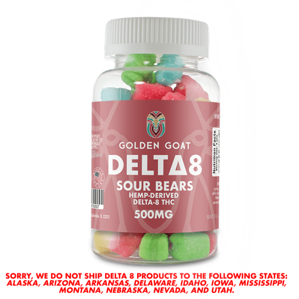 Delta 8 Gummies 500mg – Sour Gummy Bears